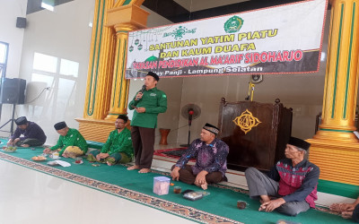 PCNU Jayapura Bersama YP Al-Maarif Sidoharjo Way Panji Gelar Kegiatan Santunan Anak Yatim